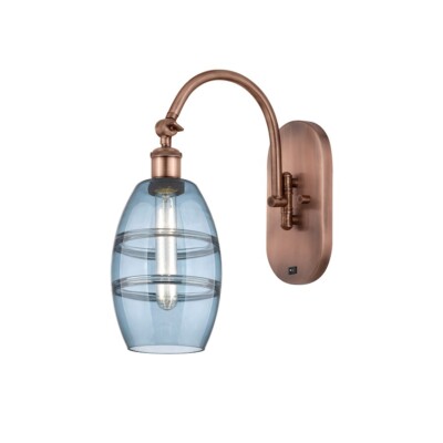 Innovations 518-1W Vaz 1Lt 6'' Sconce, Swivel Arm, CP/BL - 518-1W-AC-G557-6BL