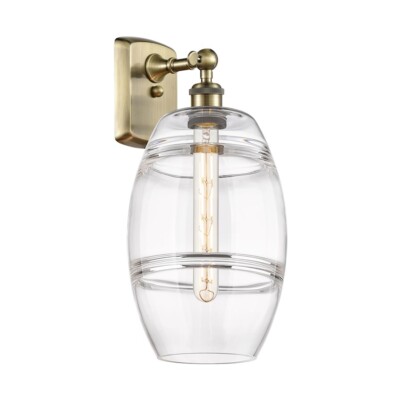 Innovations 516-1W Vaz 1Lt 8'' Sconce, Antique Brass/Clear - 516-1W-AB-G557-8CL
