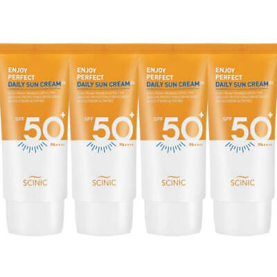 SCINIC Enjoy Perfect Daily Sun Cream EX SPF50+ PA++++ 50ml*4Pcs - FREE SHIPPING