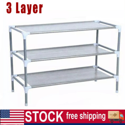 Shoe Rack Storage Organizer Shelf Stand Shelves 3 Tiers Layers Shoe Storage