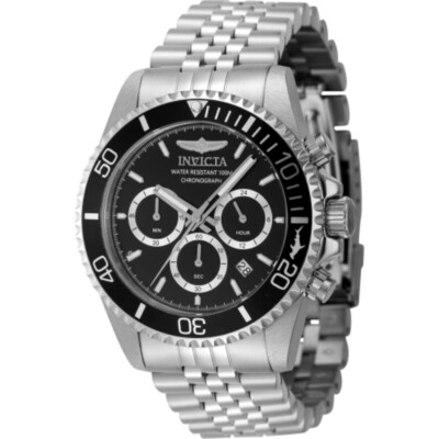 Invicta Pro Diver Chronograph GMT Quartz Black Dial Mens Watch 48381