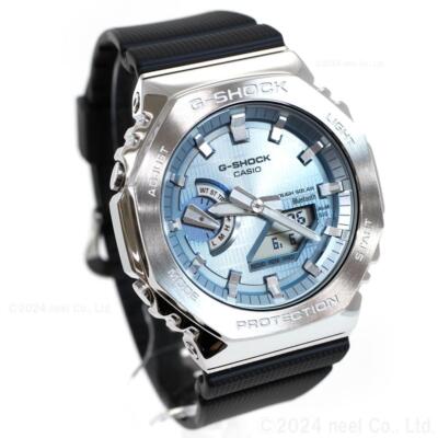Pre-owned Casio G-shock Gbm-2100a-1a2jf Metal Case Blue Dial Bluetooth Men's Watch