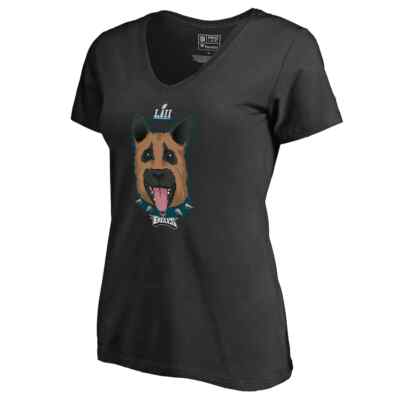 Brand New Philadelphia Eagles Super Bowl Dogs Ladies T-Shirt Black/Dog S M L XL+