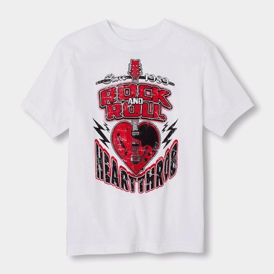 

ФУТБОЛКА THE CHILDRENS PLACE ROCK - ROLL GUITAR BOY HEARTTHROB ФУТБОЛКА ТОП S-XL 5-14, White/red multi