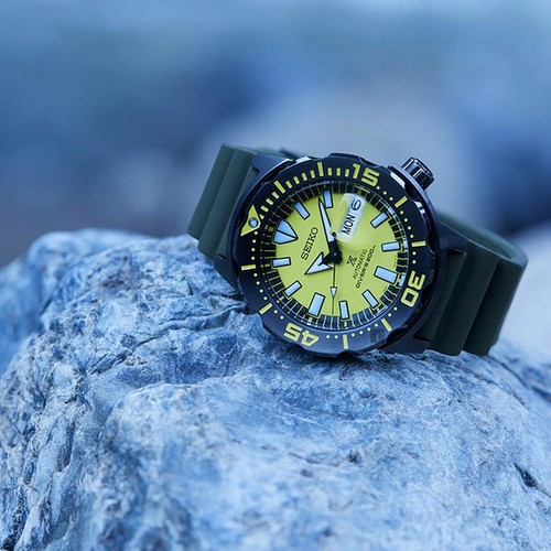 Pre-owned Seiko Prospex Yellow Monster Srpf35k1 Special Edition Model 200m Diver Watch