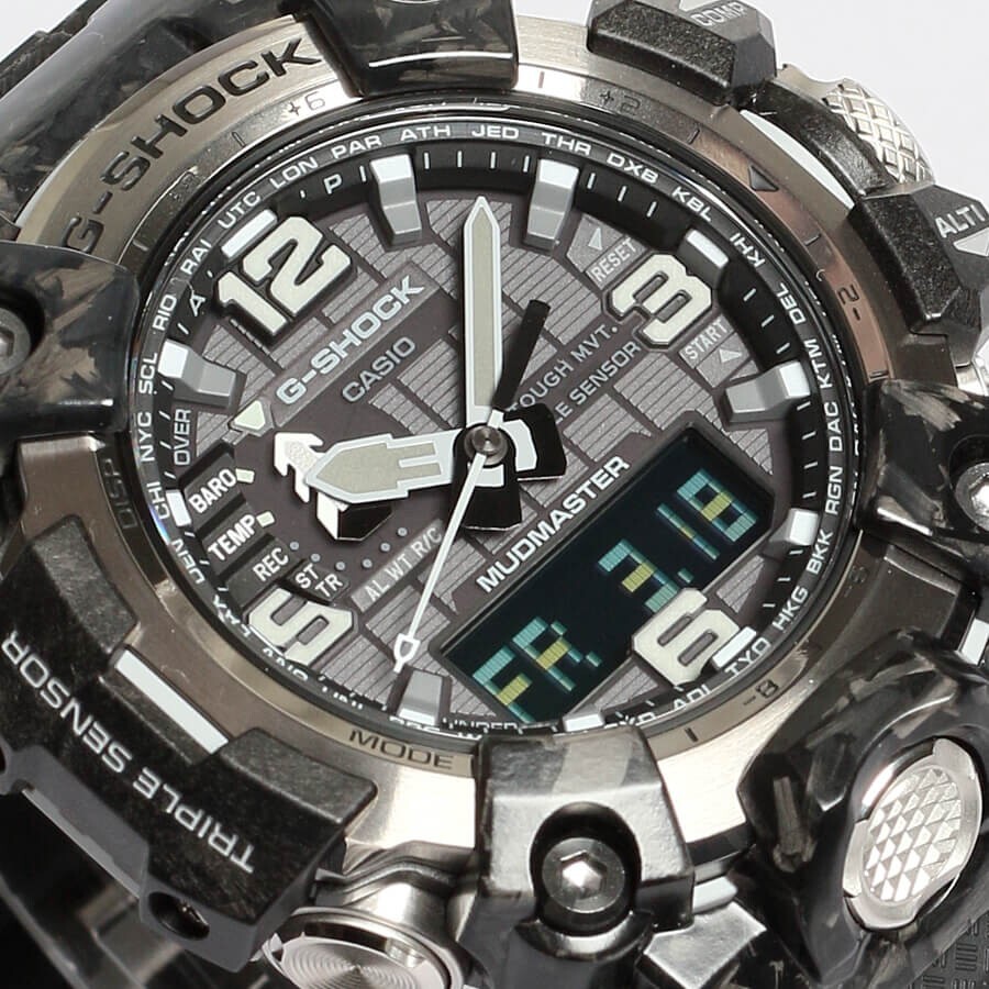 Pre-owned Casio G-shock Gwg-2000-1a1jf Black Gray Carbon Mudmaster Men ...