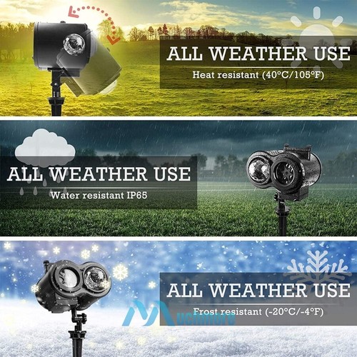 Christmas LED Projector Light Moving Outdoor Landscape Stage Xmas Lamp 26 Effect