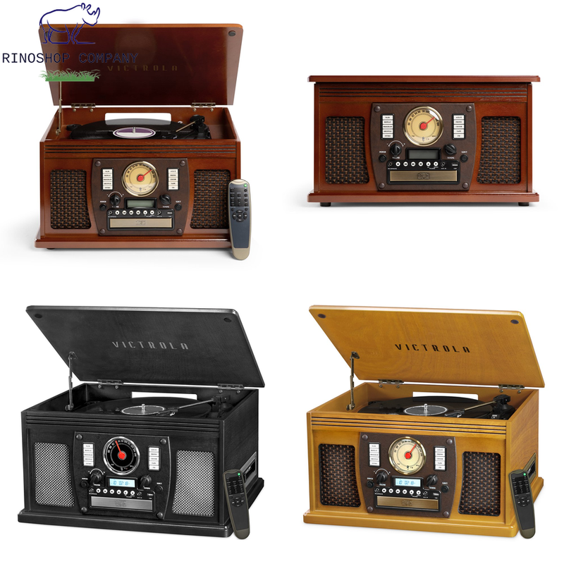 Style Bluetooth Turntable Cd Cassette Fm Radio