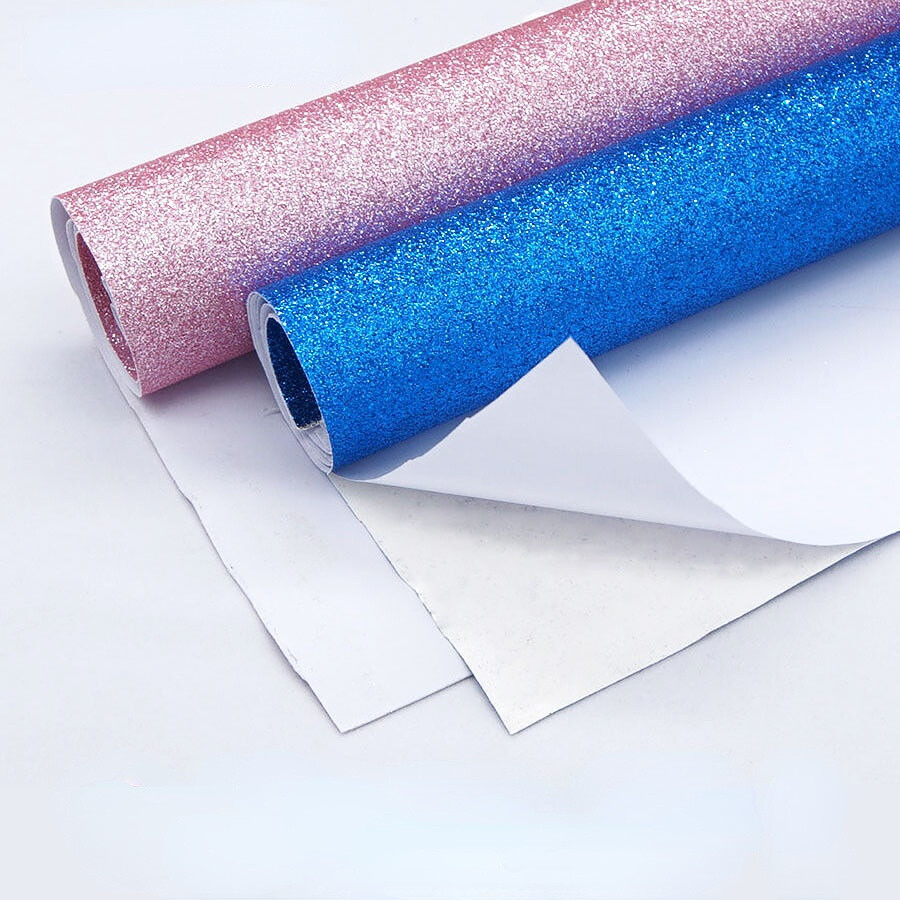 Self Adhesive Sequins Sticker DIY Non-woven Wall Paper Shiny Upholstery Crafts