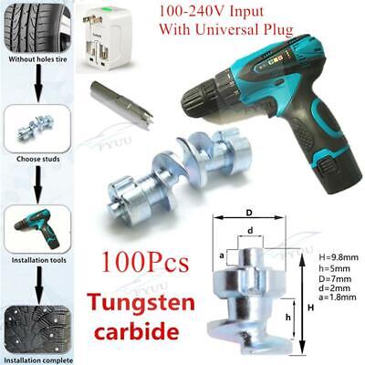 Car Tires Studs Screw Snow Spikes Wheel Tyre Chains Studs 100x JX110 Tire Nail