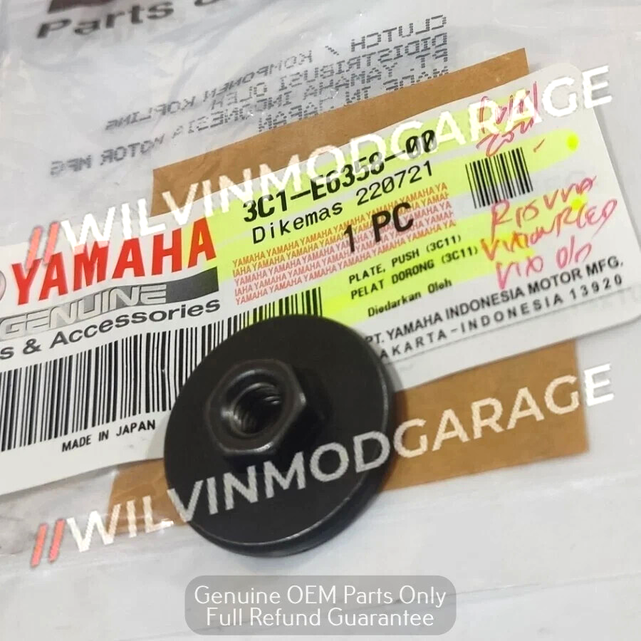 Genuine OEM Yamaha YZF R125/MT 125 2019-2024 Plate Push 3C1-E6358-00
