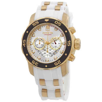 Мужские часы Invicta Pro Diver Chronograph с серебряным циферблатом 20292