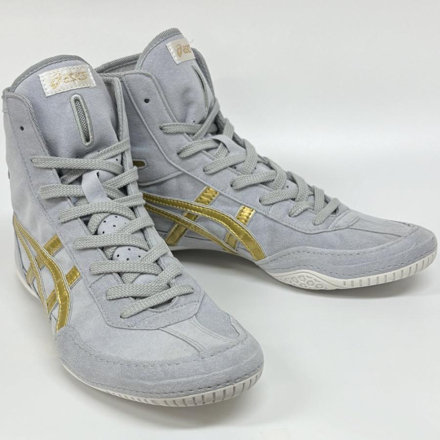 Pre-owned Asics Wrestling Shoes Ex-eo / Gray/gold/sole White Twr900 Successor Japan