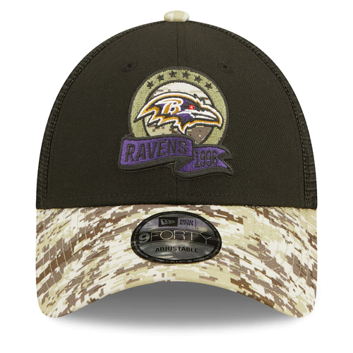 New Era 9Forty Black NFL Baltimore Ravens Salute To Service Snapback (60291076)