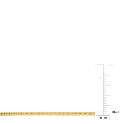 Pre-owned Amour 1.85mm Franco Link Chain Necklace In 10k Yellow Gold- 18 In In Multi