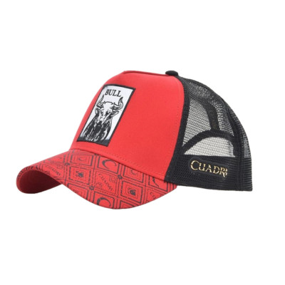 Cuadra Men's Bull Graphic Red Trucker Cap CC109