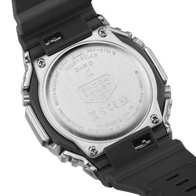 Pre-owned Casio G-shock Gbm-2100-1ajf Metal Case Bluetooth Analog Digital Men Watch