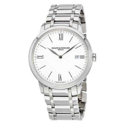 Pre-owned Baume & Mercier Baume Et Mercier Classima White Dial Men's Watch 10354
