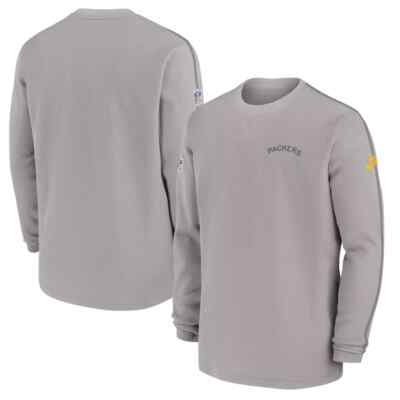 Green Bay Packers Nike 2024 NFL Alternate Throwback Logo Coach Long Sleeve Top