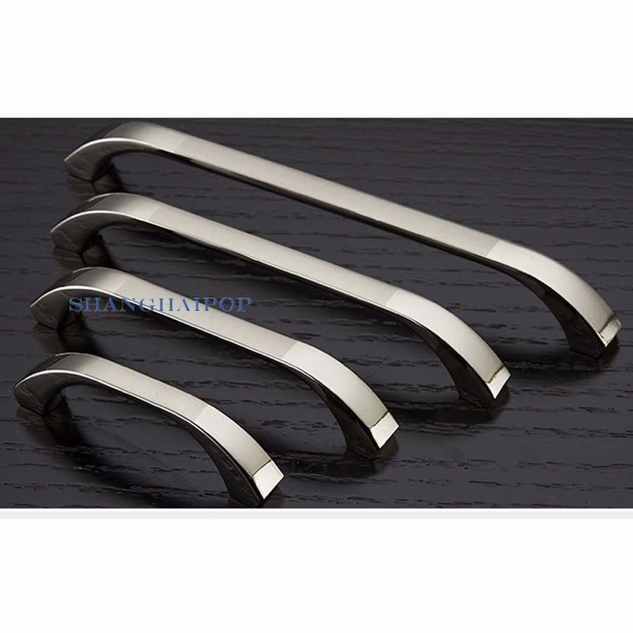 2 X Modern Pull Handle Kitchen Drawer Cupboard Cabinet Door Knob Chrome Silver