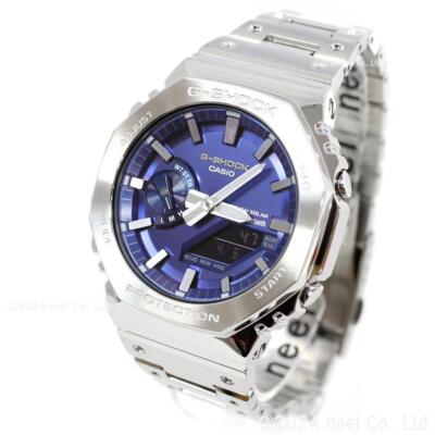 Pre-owned Casio G-shock Gm-b2100ad-2ajf Japan Blue X Full Metal Analog Digital Men Watch