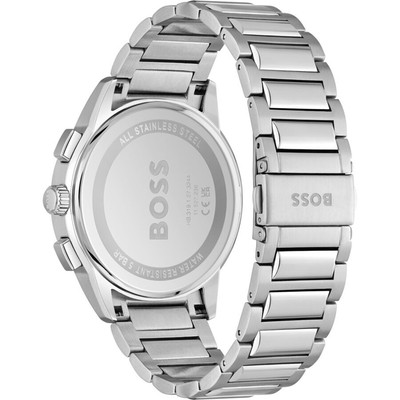 Pre-owned Hugo Boss Silver Mens Chronograph Watch Dapper 1513927