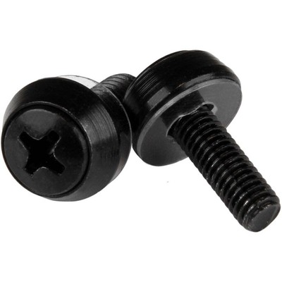StarTech.com M5 x 12mm - Screws - 50 Pack, Black - M5 Mounting Screws for