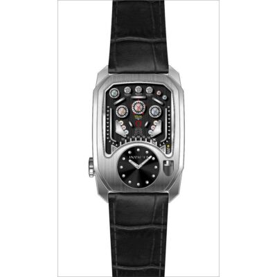 Мужские часы Invicta Cuadro с кварцевым черным циферблатом 35450