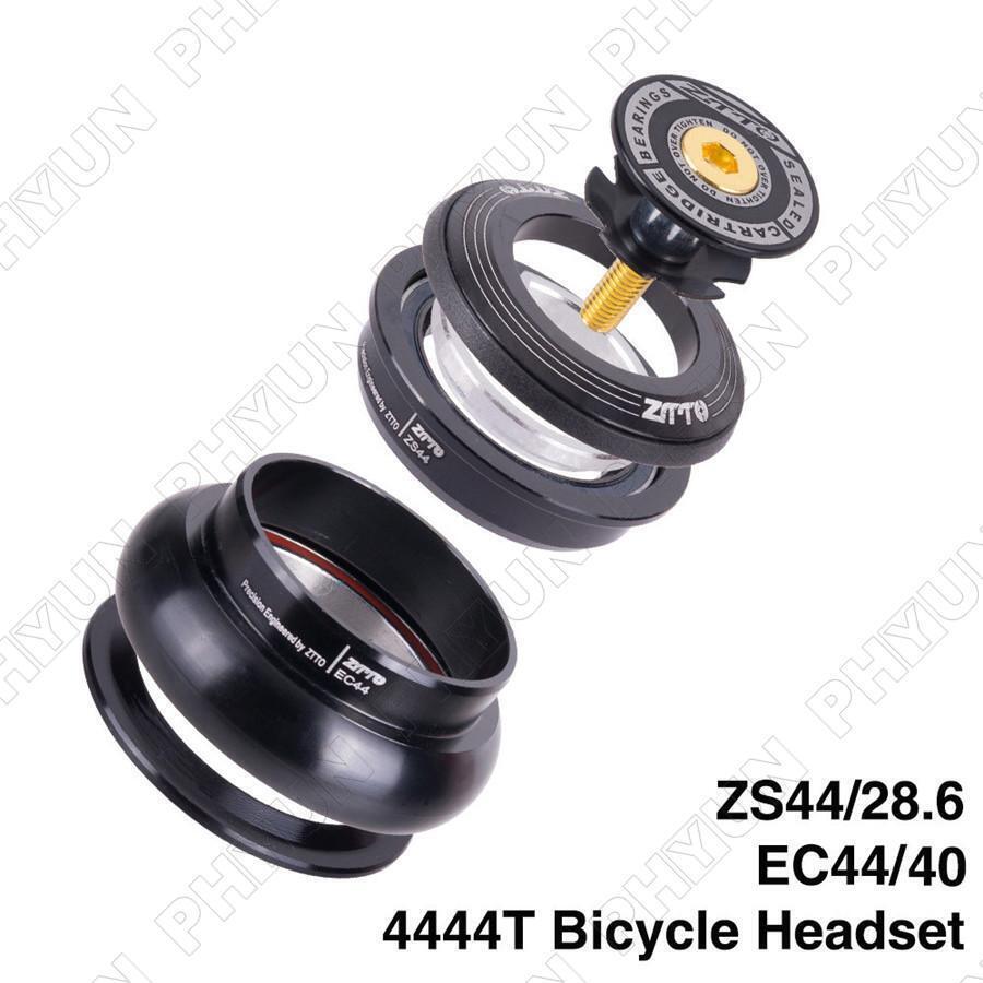 Bike Bicycle 44mm Head Tube Frame Headset Fit 1-1/8 to 1.5" Tapered Fork Steerer
