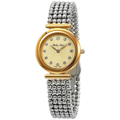 Женские часы Mathey-Tissot Allure Crystal с золотым циферблатом D539BDI