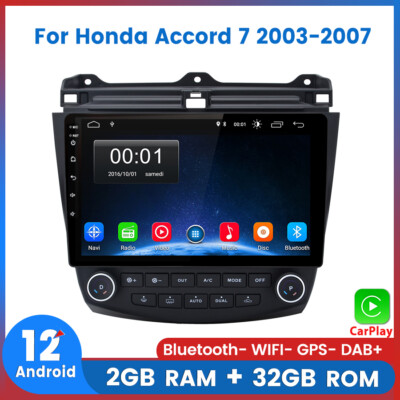 For Honda Accord 7 2003-2007 Android12 Auto Radio GPS NAV WIFI 10'' 2+32G Carplay