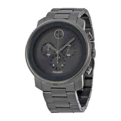 Movado Bold Chronograph Grey Sunray Dial Mens Watch 3600277