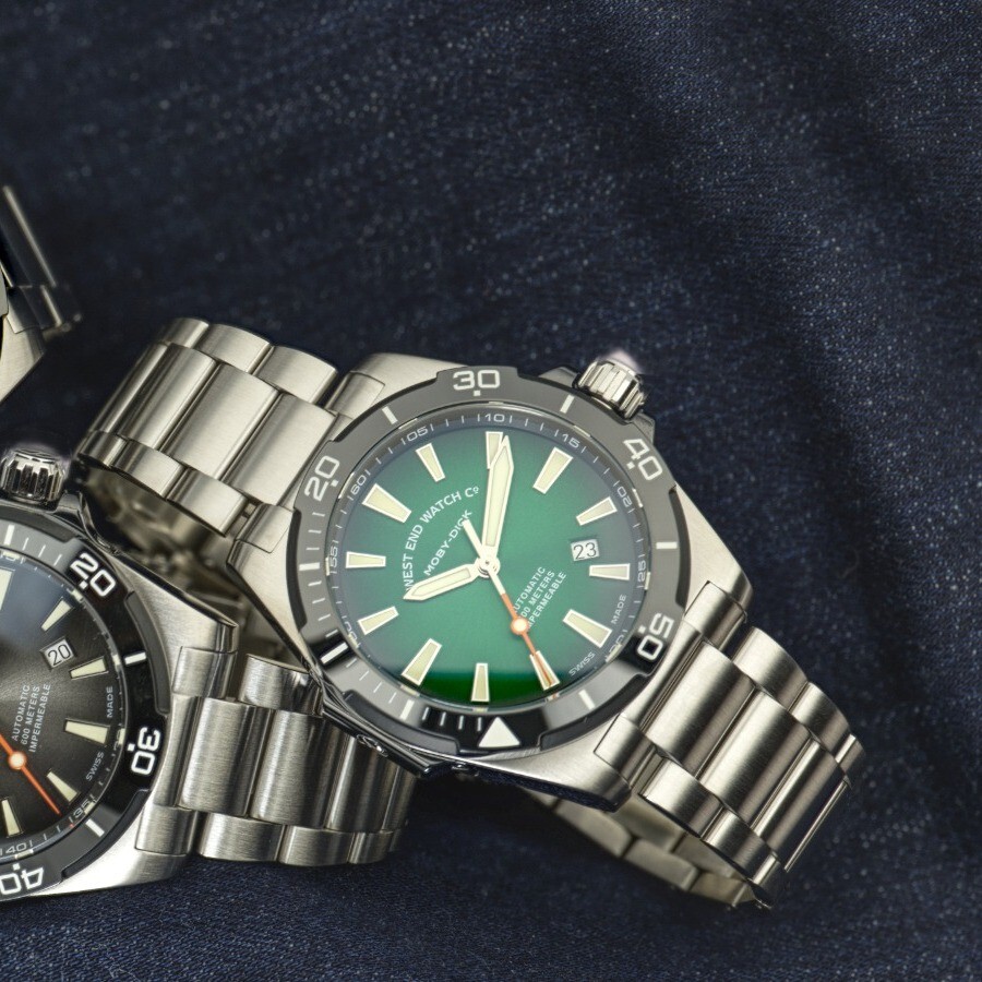 Pre-owned West End Watch Co. West End Co. 6851.10.3388 Moby-dick 42mm Green Dial Limit Edition Men Auto Watch