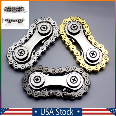 Bike Chain Gear Metal Sprocket Chain Fidget Toy Stress Anxiety Relief Fidget Toy