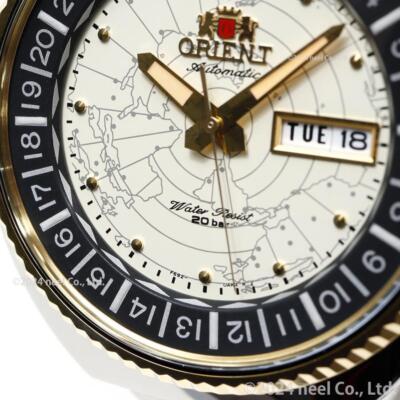 Pre-owned Orient Revival Rn-aa0e01s Men Watch Ivory Dial World Map Automatic Mechanical