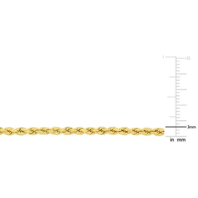 Pre-owned Amour 22 Inch Twist Rope Chain Necklace In 10k Yellow Gold (3 Mm)