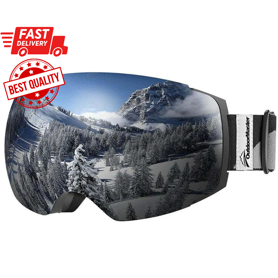 OutdoorMaster Ski Goggles PRO - Frameless, changeable Lens 100% UV400 VLT 10%