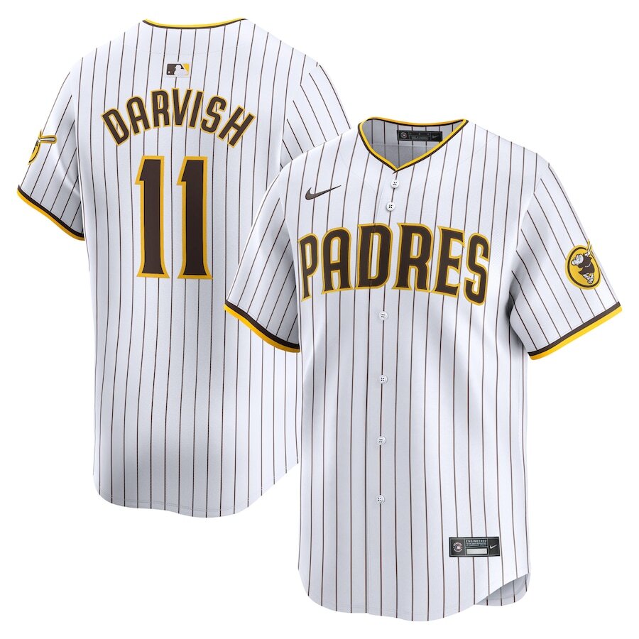 PADRES DARVISH 11 ユニフォーム 新品　MLB公式 Men's San Diego Padres Yu Darvish Nike Brown Alternate