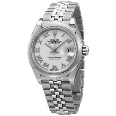 Rolex Lady-Datejust 279160 Серебряный юбилейный браслет с серебряным безелем