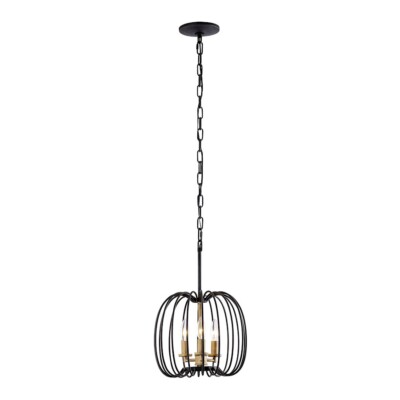 Varaluz Nico 3 Light Mini Pendant, Carbon/Havana Gold/ - 375M03CBHG