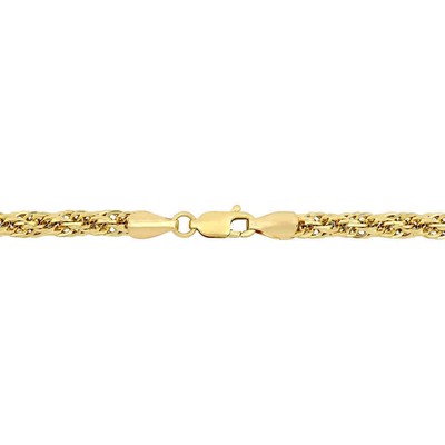 Pre-owned Amour 4mm Infinity Rope Chain Bracelet In 14k Yellow Gold, 9 In