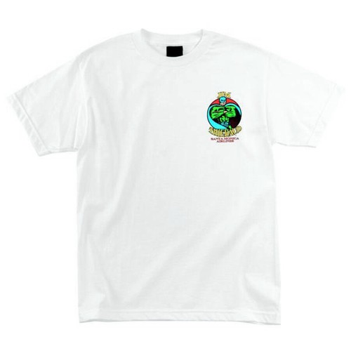 Santa Monica Airlines Jim Thiebaud VILLAIN JOKER Skateboard T Shirt WHITE