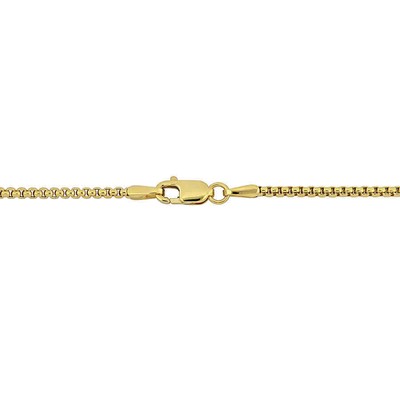 AMOUR AMOUR 1.6MM ROUND BOX LINK NECKLACE IN 14K YELLOW GOLD - 18 IN