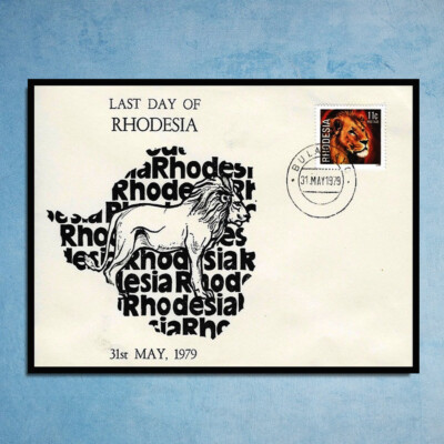 'Last Day of Rhodesia' retro vintage metal plaques sign poster image