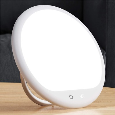 Light Therapy Lamp,Happy Bright White Lamps Adjustable Brightness Touch Control