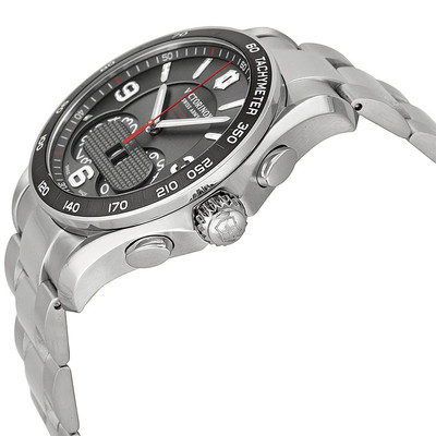 Pre-owned Swiss Army Victorinox Unisex Chrono Classic Analog Display Quartz Silver Watch 241618
