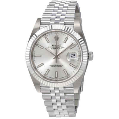 Pre-owned Rolex Oyster Perpetual Datejust Silver Dial Automatic Men's Watch 126334ssj