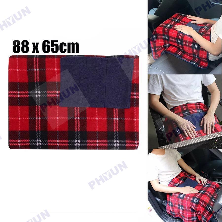 NEW Electric Heated Throw Over Under Blanket Fleece Washable-Polyester Warm
