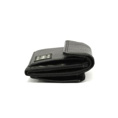 Pre-owned Porter Yoshida Calm Wallet Squid Fold Wallet 041-03122 Black