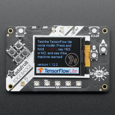 Adafruit EdgeBadge, TensorFlow Lite für µC, CircuitPython, Arduino IDE, 4400